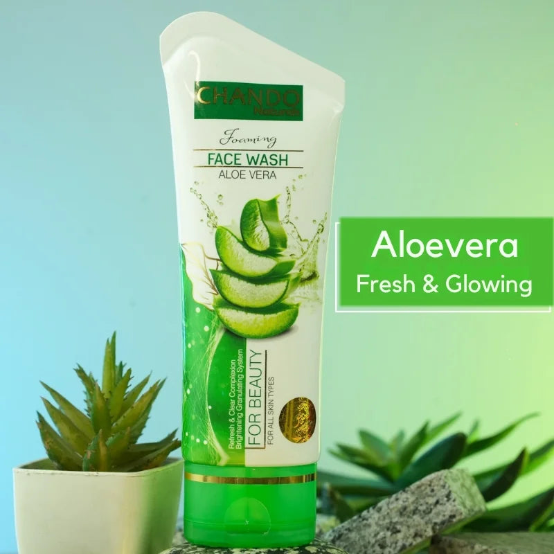 Face Wash | Chando Naturals Aloe Vera Beauty Face Wash 100m for Sensitive Skin
