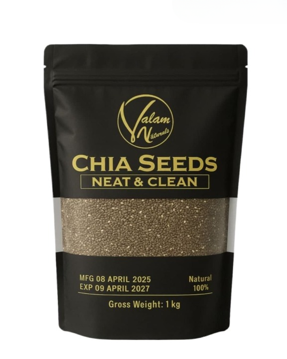 Valam Naturals Chia Seeds – 100% Pure, Clean & Nutrient-Rich Superfood