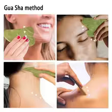Jade Roller and Gua Sha Stone – Natural Anti-Aging Facial Massage Tool for Glowing Skin
